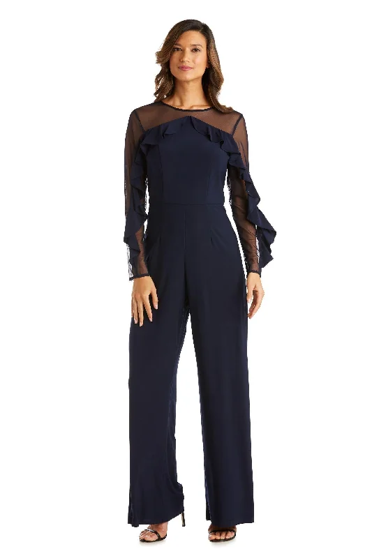 Women's Jumpsuits with Boat NeckR&M Richards 2308 Long Mother Of The Bride Jumpsuit Sale